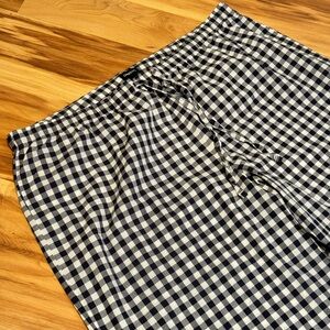 GAP | blue plaid linen pants